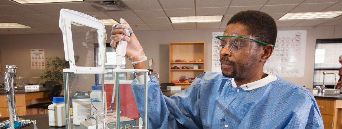 man working in lab