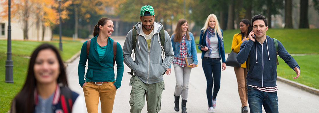 Students on campus